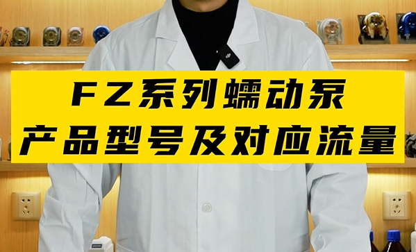 FZ係列蠕動泵產品型號及流量範圍